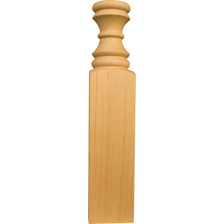 Osborne Wood Products 10 x 2 x 1 Sm. Half Round Plinth with Mod. Spool in Red Oak 7121O